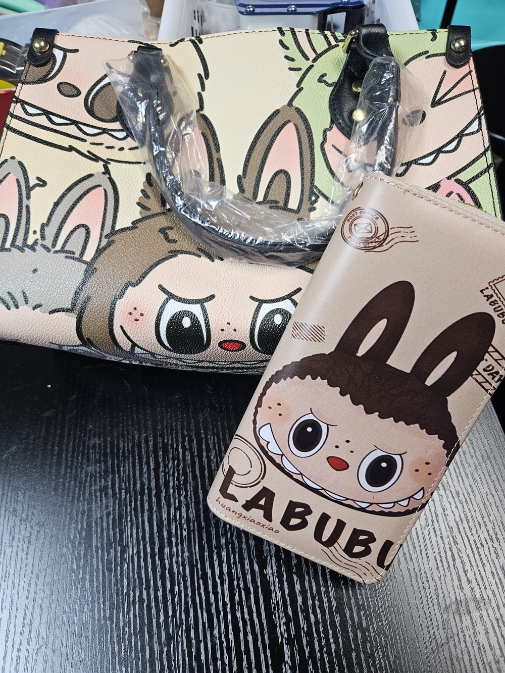 Kids Bunny Character Wallet and Tote Set - Beige